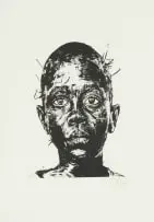 Resolute by Nelson Makamo, lithograph on paper, sold Feb 2025