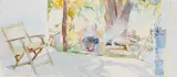 Francois Roux, Chair on the Stoep, watercolour on paper