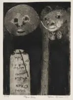 Cyprian Shilakoe, Mana Koko, etching on paper