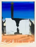 Nils Burwitz, Untitled (Heads in Profile), colour screenprint on paper