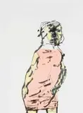 Robert Hodgins, Girl, colour lithograph on paper