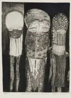 Cyprian Shilakoe, We Don't Want to See Them, etching on paper