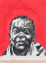 Sizwe Khoza, Masimba (Power), hand coloured screen print on paper