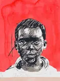 Sizwe Khoza, Vimbo (Faith, Trust, Hope), hand coloured screenprint on paper
