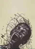 Cromwell Ngobeni, Inside Out, linocut on paper