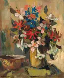 Alexander Rose-Innes, Vase of Flowers, oil on canvas