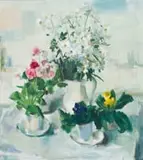 Clément Serneels, Mixed Flowers, oil on canvas