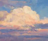 Ignatius Marx, Cumulus Study, oil on board