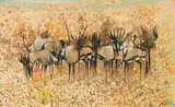Gordon Vorster, Gemsbok and Aloes, oil on canvas