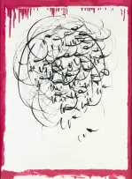 Farai Engelbrecht, Abstract in Red and Black, oil on canvas laid down on board