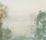 Clément Serneels, Mist, oil on canvas