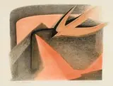 Bettie Cilliers-Barnard, Abstract Bird, colour lithograph on paper
