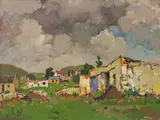 Ou Stal, Suurbraak, Kaap by Gregoire Boonzaier, oil on canvas, offered Feb 2025