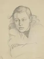 Irmin Henkel, Portrait of a Young Woman, pencil on paper