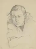 Irmin Henkel, Portrait of a Young Woman, pencil on paper