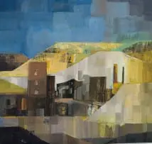 Edith Florence Bullen, Mining Landscape, oil on board