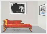 Sam Nhlengethwa, Tribute to William Kentridge, colour lithograph on paper