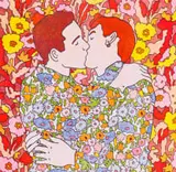 Olivié Keck, The Kiss, risograph on paper