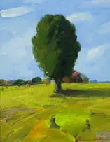 Richard Smith, One Tree, oil on canvas