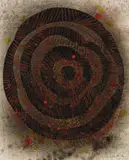 Christo Coetzee, Circular Abstract Composition, mixed media on paper