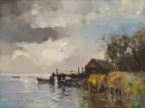 Errol Boyley, Loch Vaal, oil on board