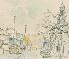 Bransom William Strapp, Marabastad - Pretoria, watercolour and pencil on paper