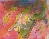 Dirk Meerkotter, Fallen Idols, colour etching on paper