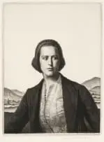 Gerald Brockhurst, Young Womanhood, etching on paper