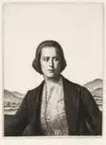 Gerald Brockhurst, Young Womanhood, etching on paper