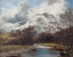 Samuel John Barnes, The Blackwater River, oil on artist's board