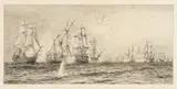 William Lionel Wyllie, Battle of Trafalgar, etching on paper