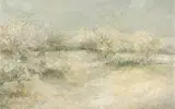 John David Ferguson, Snow Scene, oil on board
