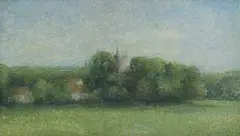 John David Ferguson, Tickenham Court Farm, oil on board