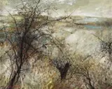 Michel de Gallard, Overcast Landscape, oil on canvas