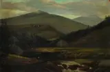 Édouard John Ravel, Valley and River, oil on board
