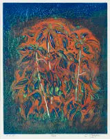 Trio by Letterio Calapai, multi-media print on paper, sold Oct 2024