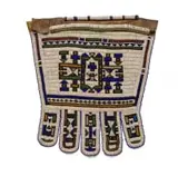 Sophie Mhlangu, Ndebele Bridal Apron (Jocolo), glass seed beads, goatskin backing, sinew
