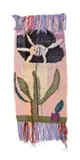 Frances vH Mohair Studio, blik blom, No 12, Botterblom Collection, 2024, hand-woven mohair tapestry, made collectively by women artisans in the Frances vH Mohair studio, woven by Katriena Kammies (Aunt Guni) and hand-stitched by Gizella Arendse