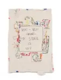 Frances vH Mohair Studio, vluit vluit my storie is uit, No 1, Botterblom Collection, 2024, hand-woven mohair prayer mat, made collectively by women artisans in the Frances vH Mohair studio