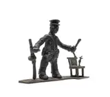 David Brown, The Prison Warder, 11 Deadly Sinners Series, bronze with a dark brown patina