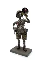 Willie Bester, Toy Soldier, galvanised metal and spray paint