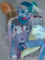 Banele Khoza, Who do you think of?, oil on canvas