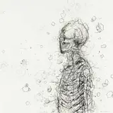 Lehlogonolo Mashaba Masoabi, Bust Study I, pen and ink on paper
