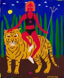 Johannes Petrus Meyer, The Jungle Babe, acrylic on canvas