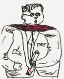 Robert Hodgins, Graduate, colour etching on paper