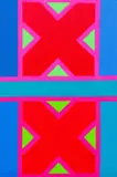 Trevor Coleman, Red X, acrylic on canvas