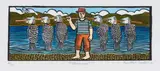 Theo Paul Vorster, Fishermans (sic), colour linocut on paper