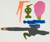 Walter Battiss, Untitled, colour screenprint on paper