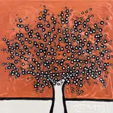 Richard Scott, Copper Money Tree, acrylic on canvas