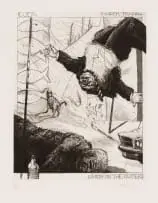 William Kentridge, Coda, Industry and Idleness Series, etching on paper